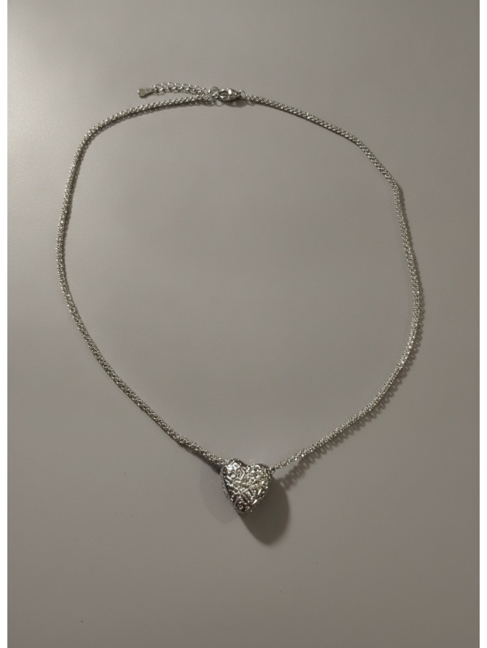 Silver Heart Pendant Necklace